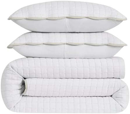 WDCOZY King Size Quilt Bedding Set with 2 Pillow Shams