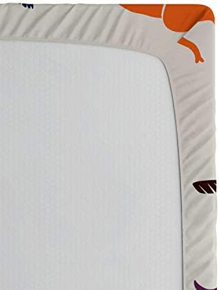 Ambesonne Zoo Fitted Sheet - Cartoon Animal Print Twin Size