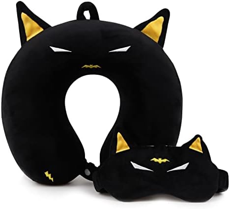 ETOILESEA Superhero Travel Pillow with Eye Mask 1