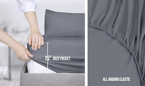 Utopia Bedding Twin XL Sheet Set - Grey