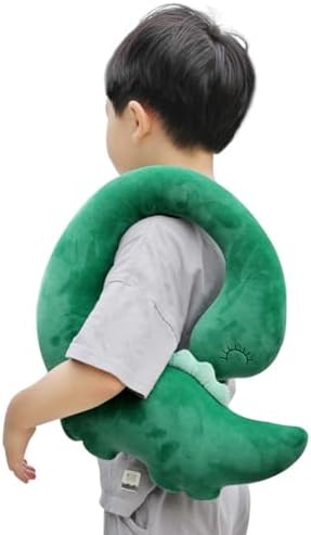 SIQITECHNO Plush Car Travel Pillow with Press to Sound
