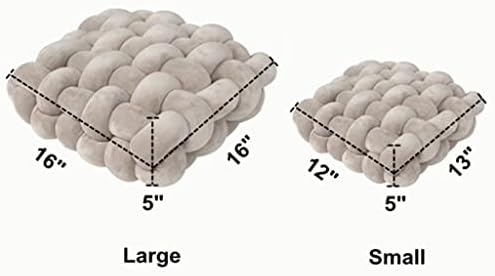HYOATREA Soft Knot Pillow 12x13 Grey Throw Cushion