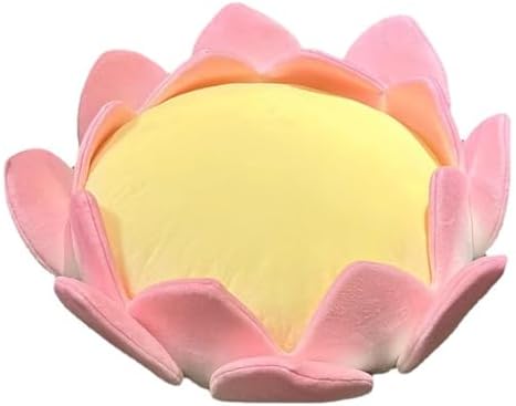 Lotus Flower Shaped Plush Throw Pillow for Home Decor