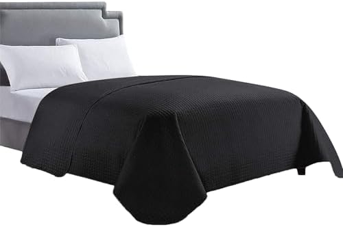 HollyHOME Luxury Checkered Bedspread King Size