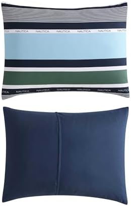 Nautica Full Comforter Set with Matching Sham and Throw Pillows