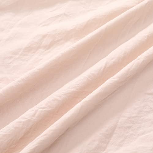 CAROMIO Pink Ruffle Duvet Cover Set 2PCS Twin
