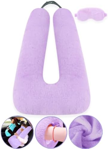 Sexysamba Travel Pillow with Eye Mask Set for Kids and Adults