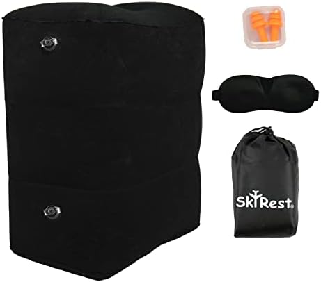 Skyrest Inflatable Foot Rest Travel Pillow - 2 Pack Adjustable Comfort
