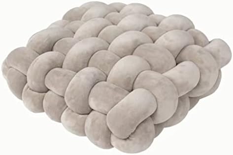 HYOATREA Soft Knot Pillow 12x13 Grey Throw Cushion