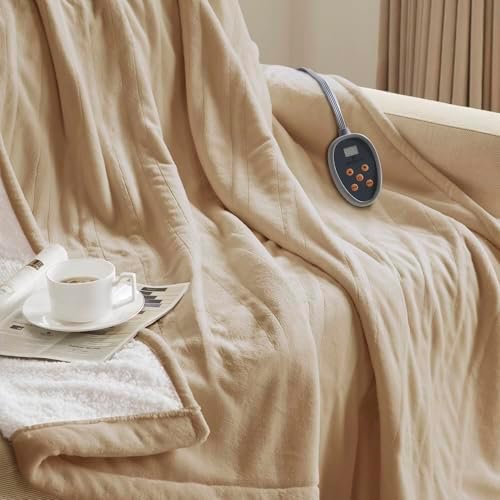 Woolrich Heated Plush to Berber Electric Blanket Throw 1