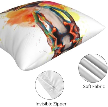 Colorful Frog Pillow Covers Set of 4