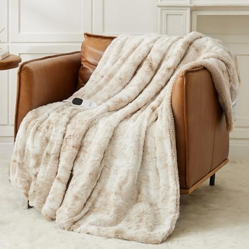 Homemate Heated Throw Blanket - 50x60 Electric 10 Heat Levels Auto-Off