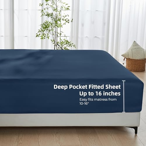 GOKOTTA Bamboo Rayon Fitted Sheet King Size