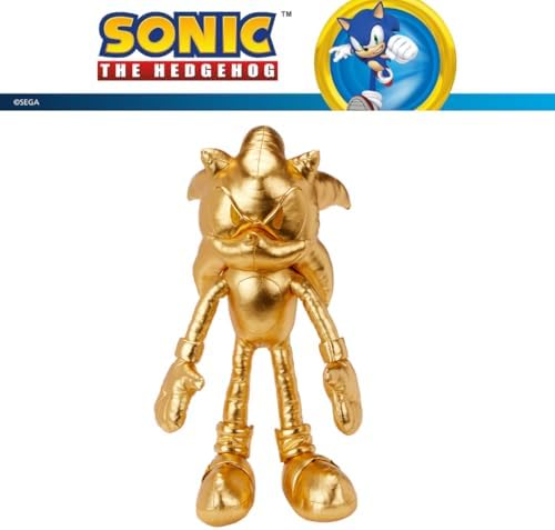 Franco Kids Bedding Plush Sonic The Hedgehog 24K Gold Cuddle Pillow