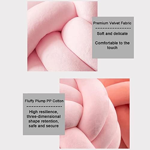 Uvvyui 11 Inch Soft Velvet Knot Ball Pillow