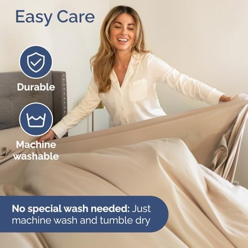 CGK Unlimited Wrap Around Dust Ruffle Bed Skirt 2 Pillowcases - Cream