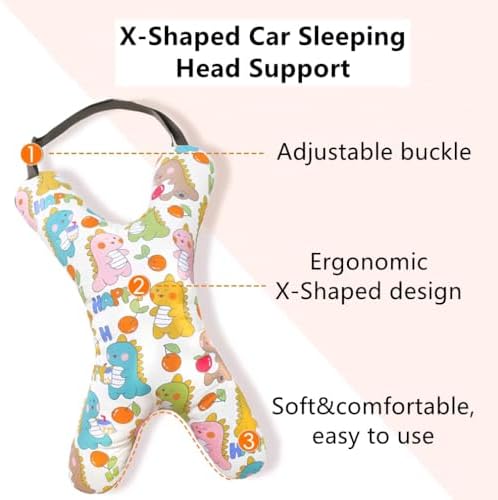 Car Travel Pillow for Kids Adults X-Shaped Neck Support