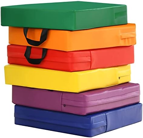 Costzon 6-Piece 15 Inch Floor Cushions for Kids with Handle