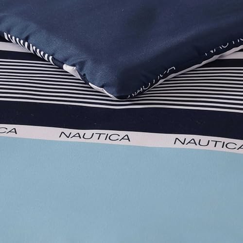 Nautica Full Comforter Set with Matching Sham and Throw Pillows