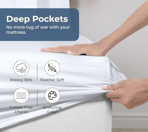 Royale Linens Organic Cotton Fitted Sheet - California King Size