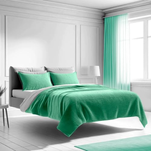 Mezzati Bedspread Set Carnival Aqua - QueenFull 3-Piece