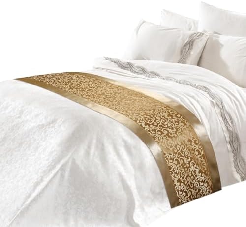 Epicover 197 x 945 Inch Golden Bed Runner