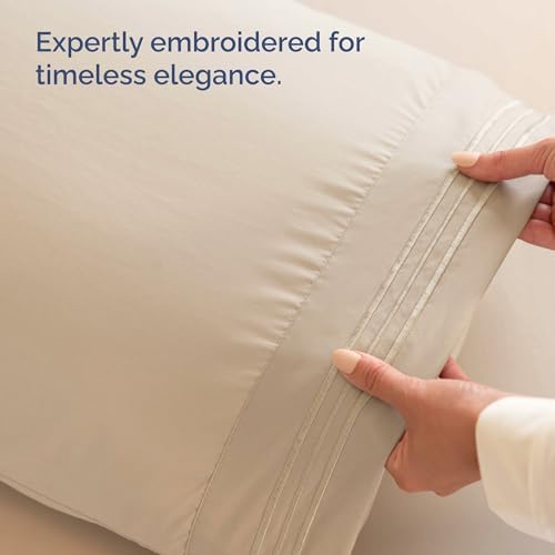 CGK Unlimited Wrap Around Dust Ruffle Bed Skirt 2 Pillowcases - Cream
