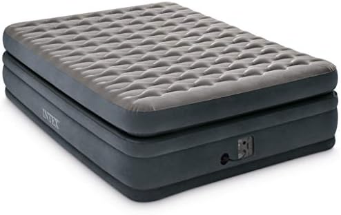 Intex 22in Queen Dura-Beam Deluxe Inflatable Air Mattress with Built-in Pump