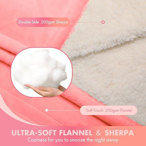 VELLUBAM Heated Blanket 72 x 84 Pink