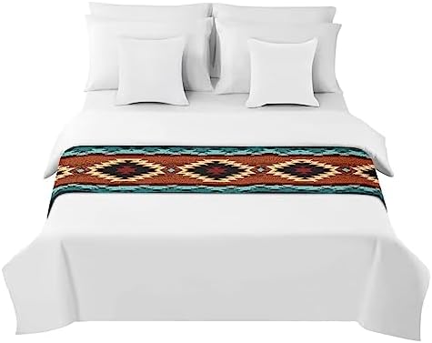 ZFRXIGN Southwestern Bed Runner for Queen Size Bed 1