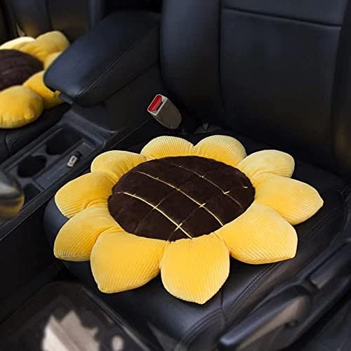 Yellow Sunflower Cushion Mat Reversible Decorative Pillow