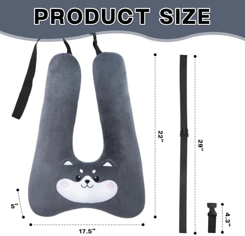 Longhuo Kids Travel Pillow U Shaped Car Seat Support