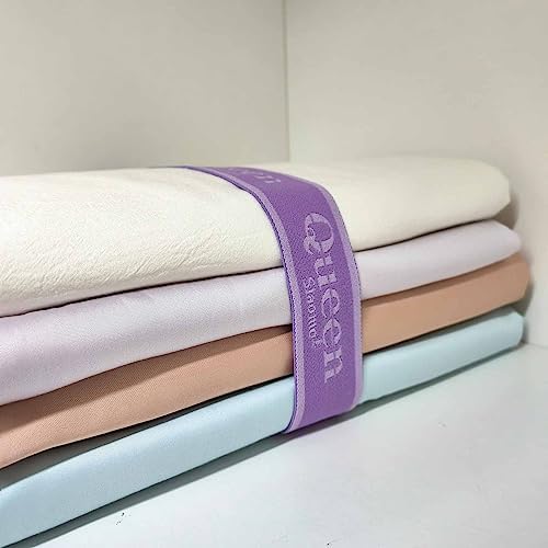 Siaomo Bed Sheet Organizer Bands - 4PCs Queen Size Purple