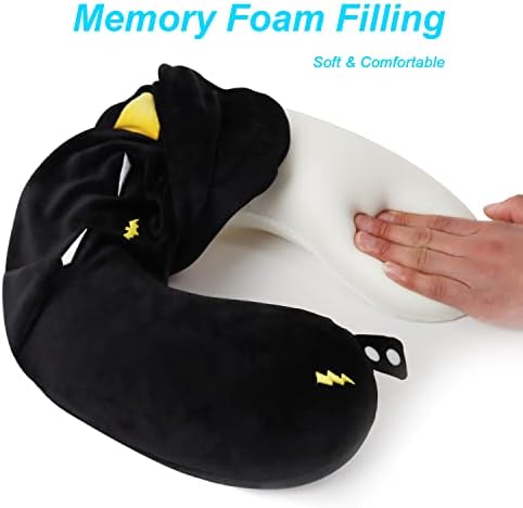 ETOILESEA Superhero Travel Pillow with Eye Mask 1