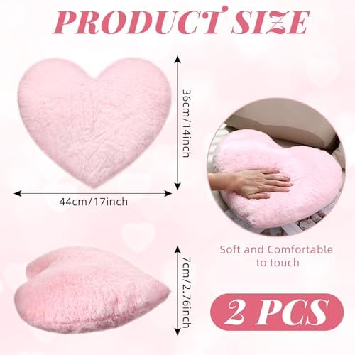 Remerry 2-Piece Heart Shaped Throw Pillow Set
