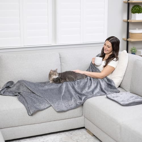 Proglobe Travel Blanket and Pillow - Ultra Soft Fleece for Airplane Car Camping