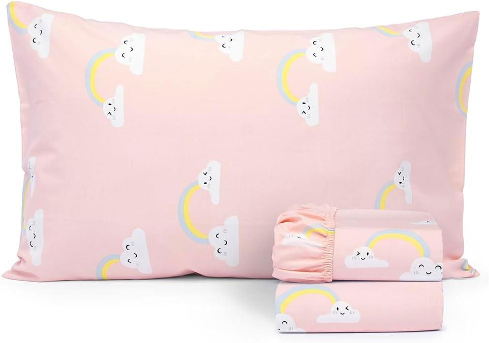 Salt Earth 100 Cotton 210TC Rainbow Kids Bed Sheet Set