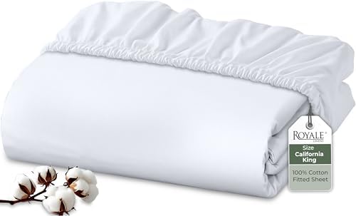 Royale Linens Organic Cotton Fitted Sheet - California King Size