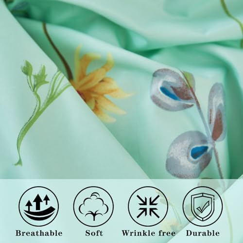JSD Green Paisley Print Twin Sheet Set 3 Piece
