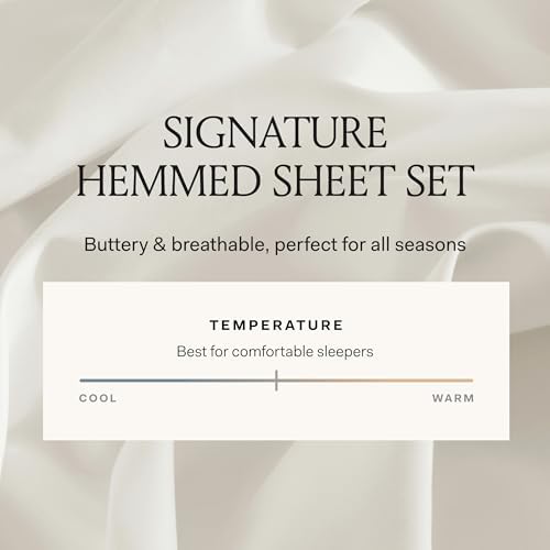 Boll Branch Signature Hemmed Sheet Set - King Size White