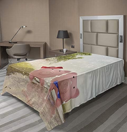 Ambesonne Love Flat Sheet 102x66 Inches Multicolor