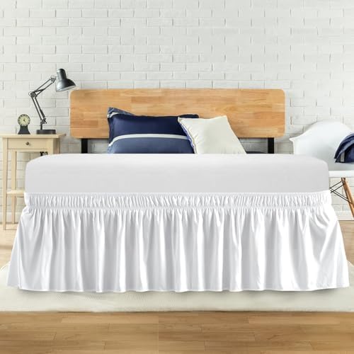 ANARACHON Twin Bed Skirt with Elastic Wrap