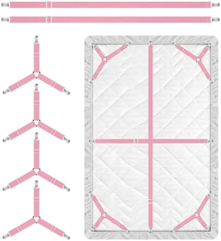 Eiruseed Sheet Holder Straps 42 Pcs Pink