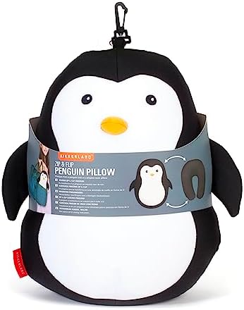 Kikkerland TT23 Zip Flip Travel Pillow Penguin