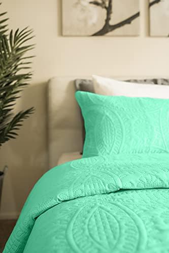 Mezzati Bedspread Set Carnival Aqua - QueenFull 3-Piece