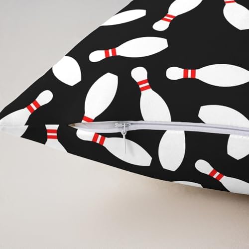 Jejeloiu 16x16 Bowling Pillow Covers Set of 2 Black