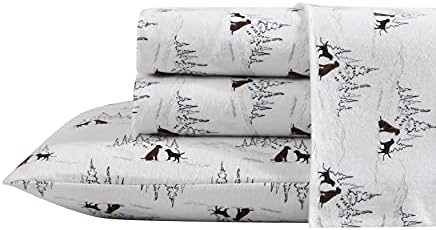 Eddie Bauer Queen Sheet Set - Breathable Cotton Flannel with Deep Pockets