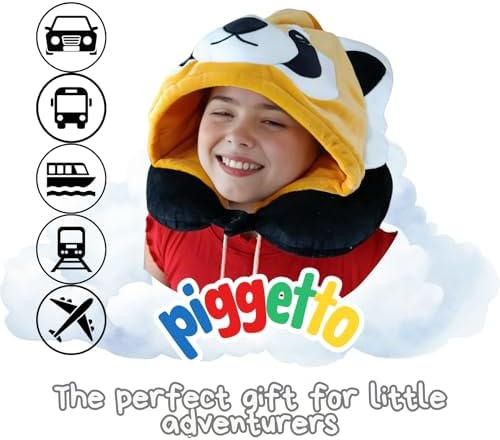 Kids Travel Pillows with Hood and Animal Designs