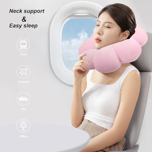 Flower Neck Pillow for Traveling with 360 Support