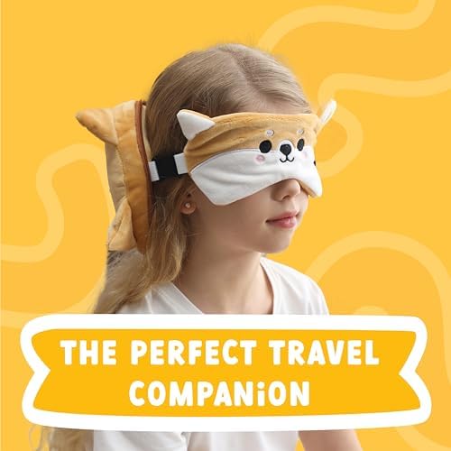 ecoZen Lifestyle Travel Pillow Set - Dog Design for Kids
